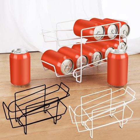 Iron Rack Fridge Can Beer Wine Bottle Rack Holder Mat Stacking Tidy Tool Kitchen Gadgets Silicone Can Holder Mat Organizer ► Photo 1/6