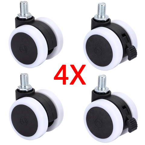 Myhomera 4Pcs 40mm/1.5 inch Universal Mute Chair Wheel Furniture Wheels Caster Swivel Castor Replace Heavy Duty Rollers Rubber ► Photo 1/6