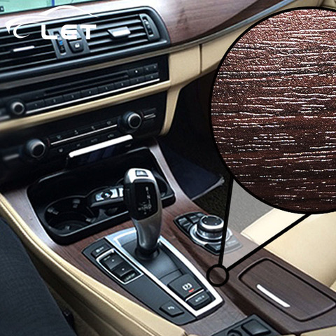 high quality Self-adhesive Vinyl Wood Grain Textured Car Wrap Car Internal Stickers Wallpaper Furniture Wood Grain Paper Film ► Photo 1/6