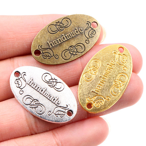 10pcs 31x19mm Handmade Charms Antique Bronze Gold Silver Plated Pendant fit,Vintage Tibetan DIY Handmade Jewelry Making Supplies ► Photo 1/6