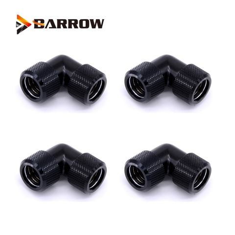 4pcs/lots G1/4'' thread Dual 90 Degree Rotary Fitting Adapter Rotating 90 Angle Adaptors use for OD12mm/14mm/16mm Hard Tube ► Photo 1/1