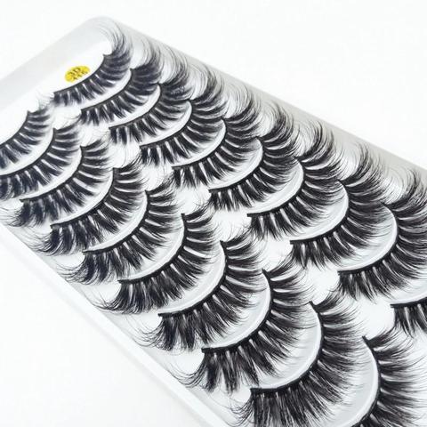 LTWEGO 5/10 pairs 100% Real Mink Eyelashes 3D Natural False Eyelashes Mink Lashes Soft Eyelash Extension Makeup Kit Cilios ► Photo 1/6