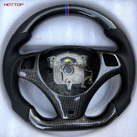 Car Carbon Fiber Steering Wheel for BMW 3 E92 & Leather Steering Wheel (Shift Paddles) ► Photo 1/6