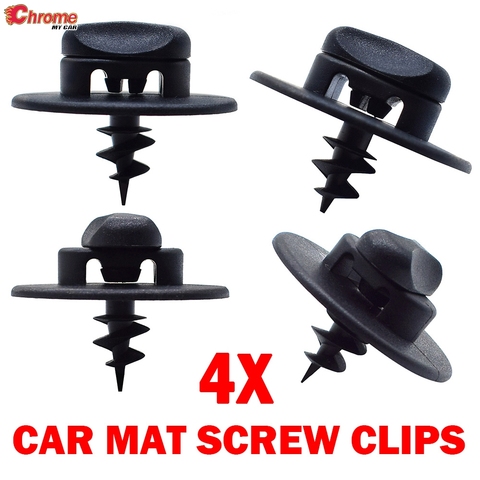 4X Oval Hole Ring Screw Buckle Clamp Toggle Grip Floor Mat Clips Carpet Fixing Grip Turn Twist Lock For VW Audi Skoda Seat Cars ► Photo 1/6