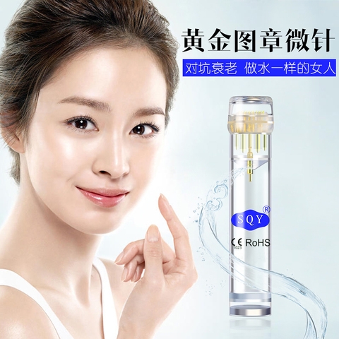 Microneedle Automatic Gold Derma Stamp Anti-Aging for Hyaluronic Acid Skin Care Micro-roller Beauty Tools ► Photo 1/5
