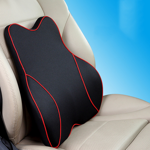 Memory Foam Lumbar Support Cushion Car Low Back Pain Pillow Neck Rest Cushion Car Travel Pillow Long Time Drive Relief Pain ► Photo 1/6