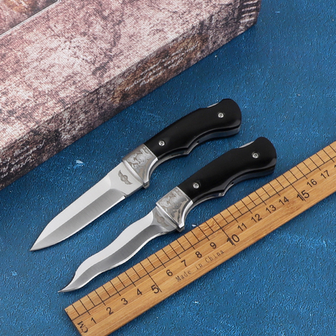 Outdoor tactical black horns 440 fixed blade ox bone handle jungle camping mountaineering survival EDC tool hunting knife ► Photo 1/6