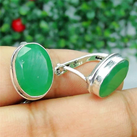 2022 Elegant Hoop Earrings for Women Fashion Jewelry Wedding Green Stone Brincos Engagement Statement Earings Accessories Mujer ► Photo 1/1