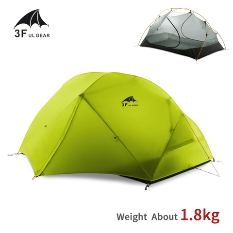 3F UL GEAR Outdoor Floating Cloud 2 Person Tent Camping Ultralight 3/4 Season Tent 15D Nylon Silicone Coated Waterproof Tent ► Photo 1/6