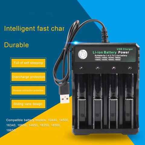 18650 Charger Single Double 4 Slot 3.7v Battery Charger Multifunction Charge Universal Flashlight Charger ► Photo 1/6