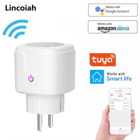 Smart WiFi Plug Adaptor 16A Remote Voice Control Power Monitor Socket Outlet Timing Function work with Alexa Google Home Tuya ► Photo 1/6