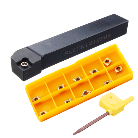 SCLCR 0808F06 1010H06 1212H06 1212H09 CCMT060204 CCMT060208 CCMT09T304 CCMT09T308 Carbide Inserts CNC Lathe turning Tool sets ► Photo 1/4