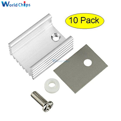 10pcs TO-220 Cooling Radiator Aluminum Sheet Heatsink Transistor Heat Sink Cooler Radiator Cooling 20x15x11mm For PC Computer ► Photo 1/2