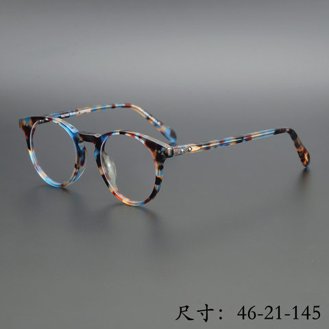 update version Vintage mixed Acetate Retro round eyeglass frame OV5256 Sir O'Malley women men original box case prescription len ► Photo 1/6