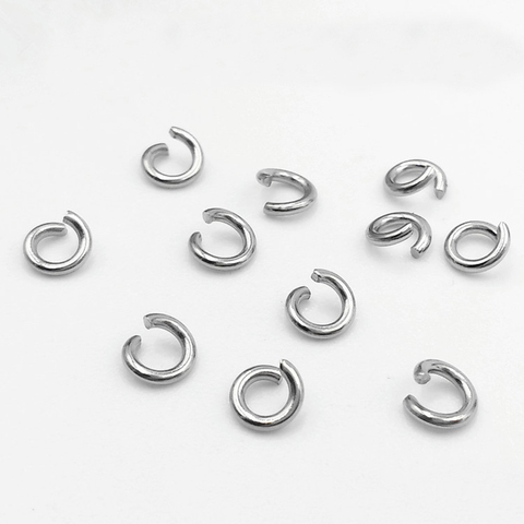 200pcs/lot Stainless Steel Open Jump Rings 5/6/7/8/10mm Split Rings Connectors for DIY  Jewelry Making Findings ► Photo 1/6