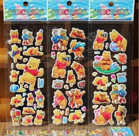 3D Cartoon winnie the pooh stickers Kids Toys Bubble stickers Teacher baby  Gift Reward PVC Christmas gift - Price history & Review, AliExpress Seller  - Shop5377024 Store