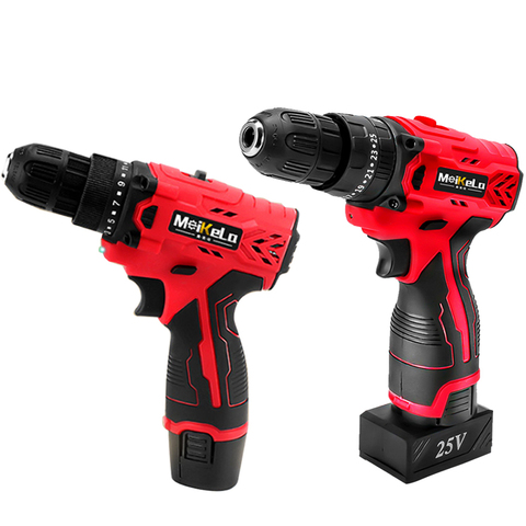 12V/25V Cordless Screwdriver Electric Screwdriver Cordless Drill Power Tools Handheld Drill Lithium Battery Charging Drill ► Photo 1/6