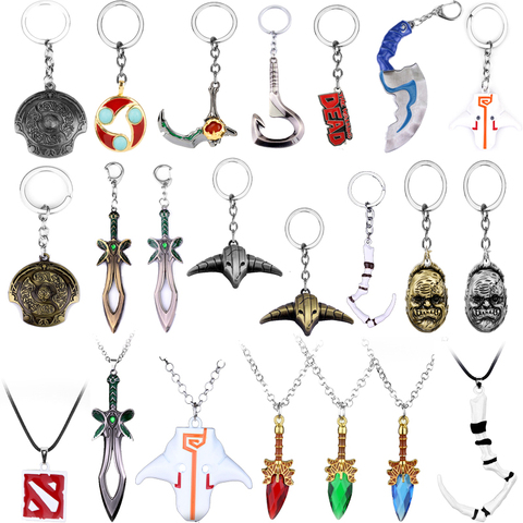 Dota 2 Keychain Keyrings Sword Weapons Pendant Toy Key Chain Talisman Props Dota 2 Logo Dog Tag Drop Jewelry Cute Deco For FANS ► Photo 1/6