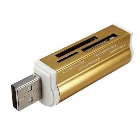 Multifunction USB 2.0 Micro SD TF MMC SDHC MS High Speed Memory Card Reader 4 in 1 ► Photo 1/6