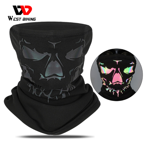 WEST BIKING Winter Cycling Half Face Mask Breathable Warm Sports Headwear Reflective 3D Printed Bike Headband Protection Scarf ► Photo 1/6