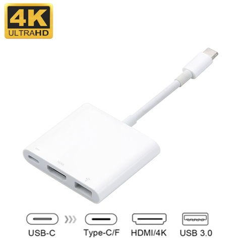 KEBIDU USBC 3.1 Converter USB C Type To USB 3.0/HDMI/TypeC Female Charger Adapter Cable 4K 1080P for Macbook ► Photo 1/6