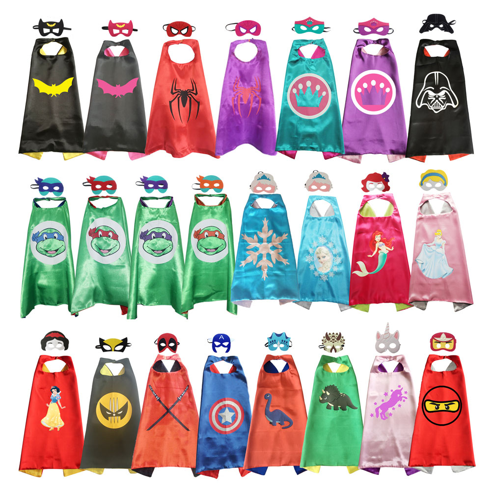 iROLEWIN Superhero Capes for Kids and Masks Boys Girls Party Dress up Costume Halloween 14 Pack