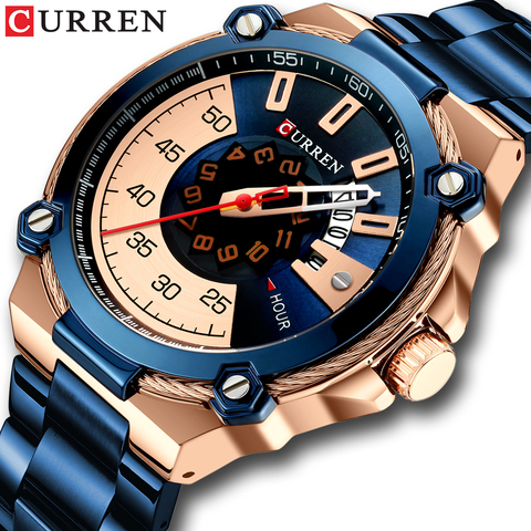 CURREN Design Watches Men's Watch Quartz Clock Male Fashion Stainless Steel Wristwatch with Auto Date Causal Business New Watch ► Photo 1/6