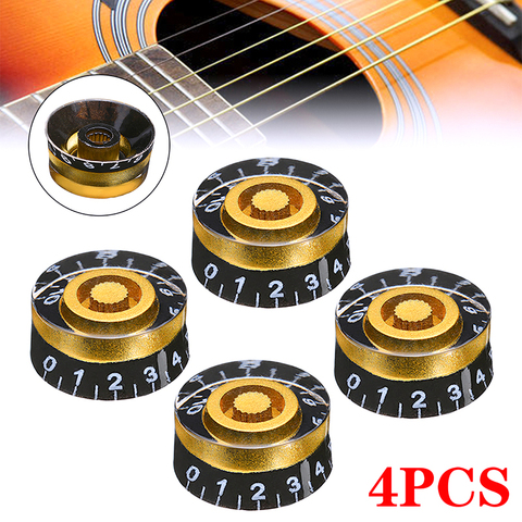 4Pcs/set Guitar Volume Button Cap Control Knobs Speed Volume Tone Control Knobs For Gibson Les Paul Electric Guitar Parts ► Photo 1/6