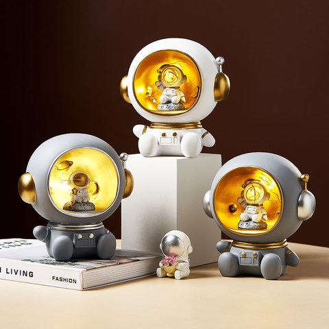 Glow Astronaut Creative Night Light Resin Decoration Cute mini Character Nordic Home Decor bedroom Study Desk Decor Gift boy ► Photo 1/1