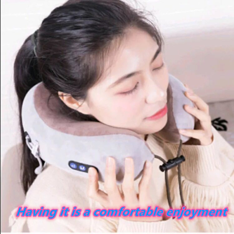 Home Travel U-shaped Office Cervical Relaxing Multi-function Outdoor Portable Health Care Massage Pillow Pain Relief Electric ► Photo 1/6