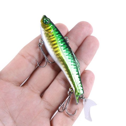 HENGJIA 8cm 22.5g hard fishing bait VIB rattlin hook fishing sink vibra rattlin hooktion bait pencil bait lifelike ► Photo 1/6