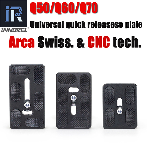 INNOREL Q50/Q60/Q70 Universal Quick Release Plate For Panoramic Tripod Ball Head Compatible With Arca Swiss Spec. QR DSLR Camera ► Photo 1/4