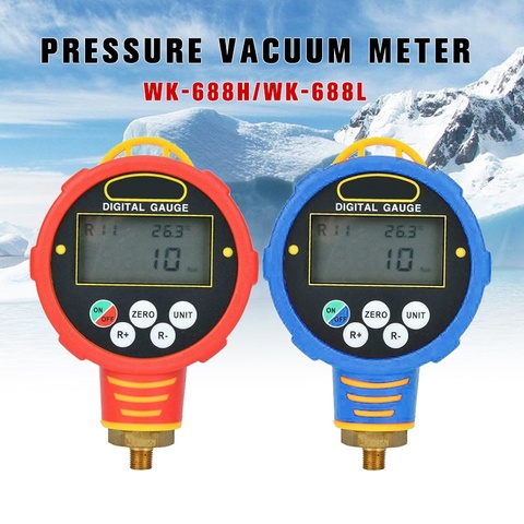 PINTUDY Low / High Pressure Refrigeration Digital Manifold Gauge Tester Pressure Vacuum Meter WK-688H Pressure Gauges Measuring ► Photo 1/6
