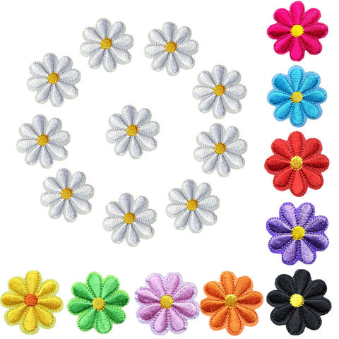 10PCS Embroidery Daisy Sunflower Flowers Sew Iron On Patch Badges Daisy Bag Hat Jeans Clothes Applique DIY Crafts ► Photo 1/6