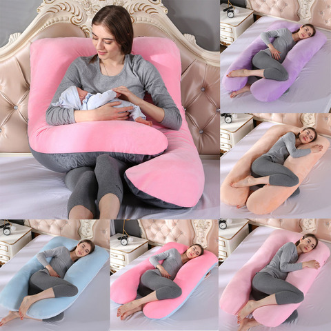 U Shaped Pregnancy Maternity Pillow w/ Zippered Cover Premium Contoured Body BT ► Photo 1/6