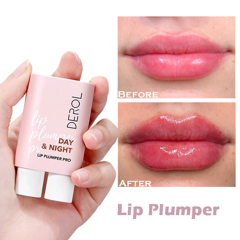 2pcs/set Day Night Lips Enhancer Serum Lip Plumper Gloss Moisturizing Nourishing Sexy Plump Lip Care Mineral Oil Anti-Drying ► Photo 1/6