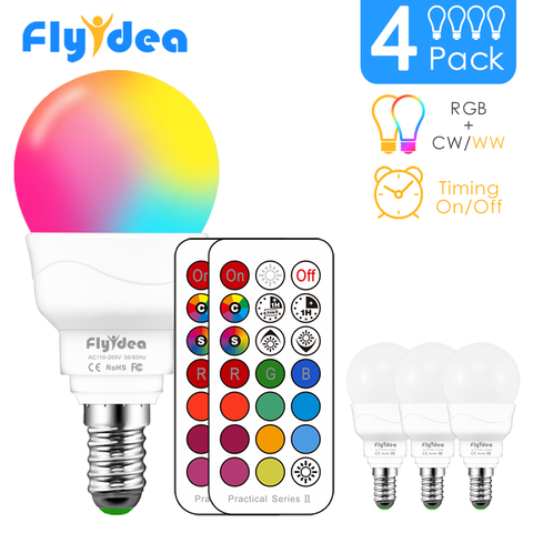 RGBW LED Light Bulb 21key Infrared controller Smart Bulb Lamp Multicolor Dimmable Color Changing LED Night Light AC 110V/220V ► Photo 1/6