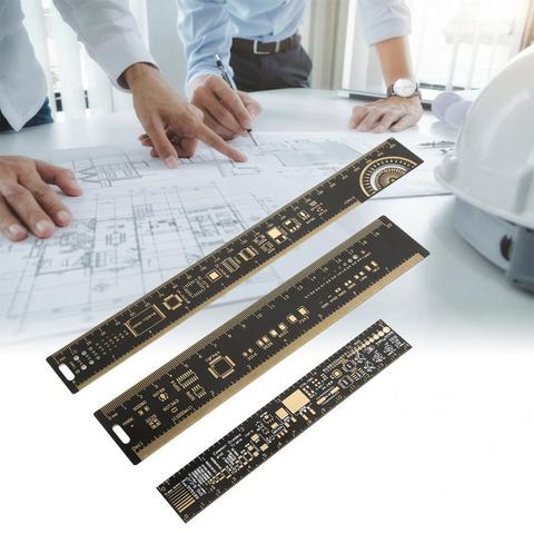 3PCS 6.3/7.87/10.23 inch Multifunctional Printed Circuit Board Ruler for Electronic Engineers Printed Circuit Board Ruler Kit ► Photo 1/1