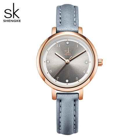 Shengke Women Watches Slim Leather Strap Mini Dial Japanese Quartz Movement Elegant Relogio Feminino Gift Watch Reloj Mujer ► Photo 1/6