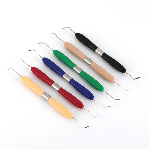 6pcs/kit Dental Resin Filler Aesthetic Restoration Kit fit For Resin Knife Plastic Dresser With Silicone Handle ► Photo 1/6