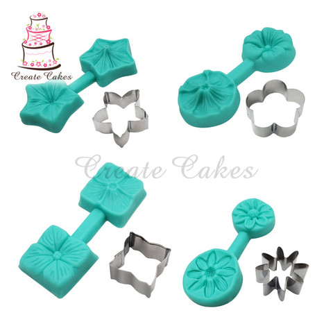 Flowers Impression Mold Silicone Veiner Mold Cake Decorating Fondant Sugarcraft Cake Mold for Sugar Flower ► Photo 1/2