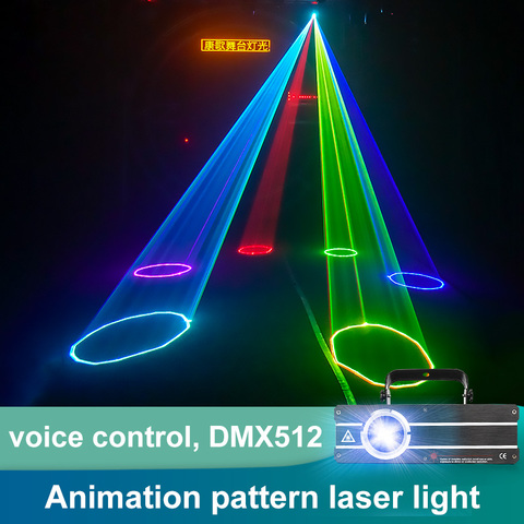 500mw RGB Cartoon Line Laser Light Stage Disco DJ Lights Pattern Dance Scanner Light Home Party DJ Wending Lighting KTV Show ► Photo 1/6