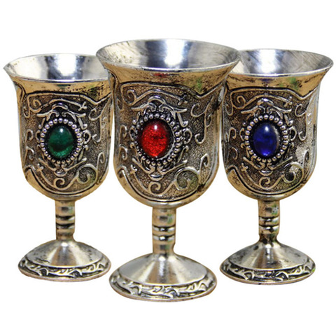 Wine Glass for Consecrate Wine Goblet Propitiate Water Cup White Brass Copper Essential Buddhist Articles for Magic Buddha Altar ► Photo 1/6