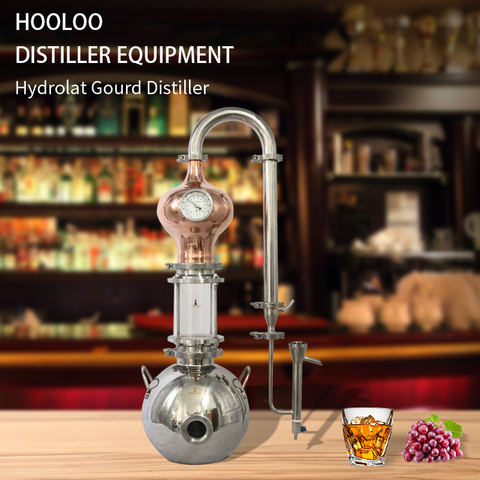 HOOLOO Household Copper Distillation Machine Moonshine Still With Parrot Beak High Quality Gourd Brewing Equipment Distiller ► Photo 1/6