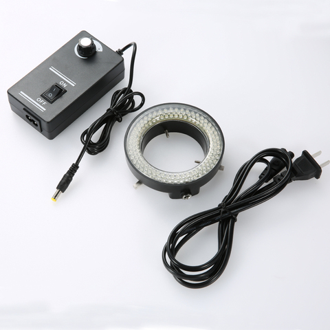 Adjustable Brightness 144 LED Ring Light Illuminator Lamp For Industry Electronic Video Stereo Microscope Lens Camera Magnifier ► Photo 1/3