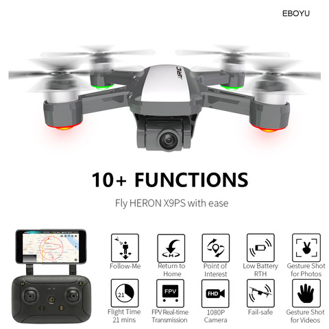 Updated JJRC X9PS GPS RC Drone Heron 4K 5G WiFi RC Quadcopter 1KM FPV 2-Axis Gimbal 50X Digital Zoom Optical Flow Positioning ► Photo 1/6