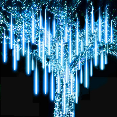 30/50cm 8 Tube Meteor Shower Rain LED String Lights Christmas Tree Decorations for Outdoor Street Led Garland New Year Navidad ► Photo 1/6