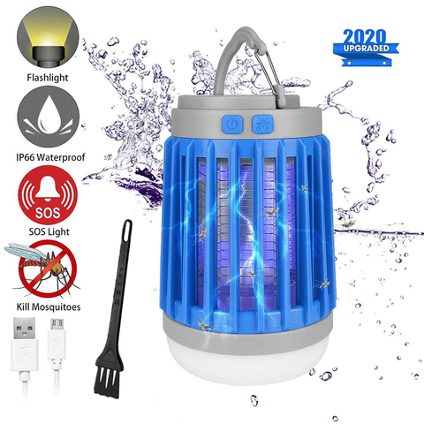 Portable Mosquito Fly Killer Camp Lamp IP67 Waterproof LED Tent Light Mosquito Trap Lamp Bug Zapper Outdoor Camping Lantern ► Photo 1/6