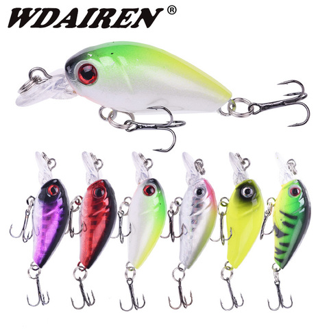 1Pcs Top water Crank Bait Wobblers Fishing Lure 4.5cm 3.8g Floating Minnows 3D Eye Artificial Hard Bass lures Crankbait Tackle ► Photo 1/6