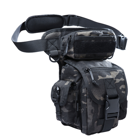 Molle Military Tactical Drop Leg Bag Waist bornal militar 1050D Hunting Bag Motorcycle Riding Multi-purpose Shoulder Pouch ► Photo 1/6